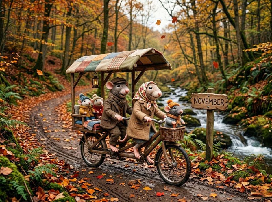Novemberfahrt am Waldbach - CALVENDO Foto-Puzzle'