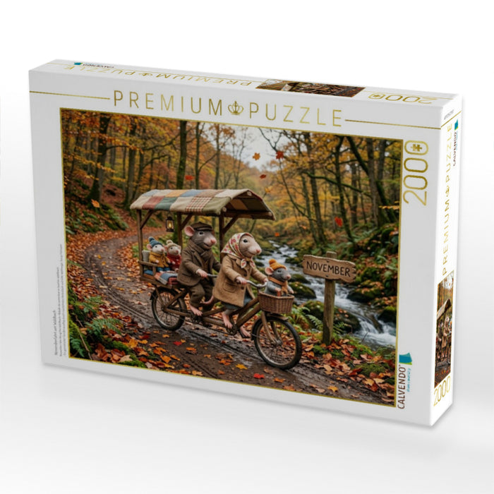 Novemberfahrt am Waldbach - CALVENDO Foto-Puzzle'