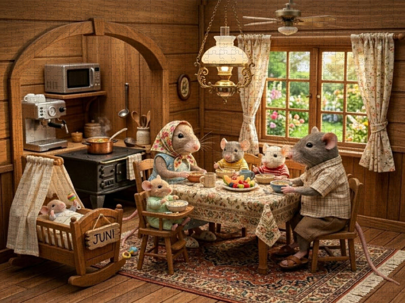 Frühstück im Rattenhaus - CALVENDO Foto-Puzzle'