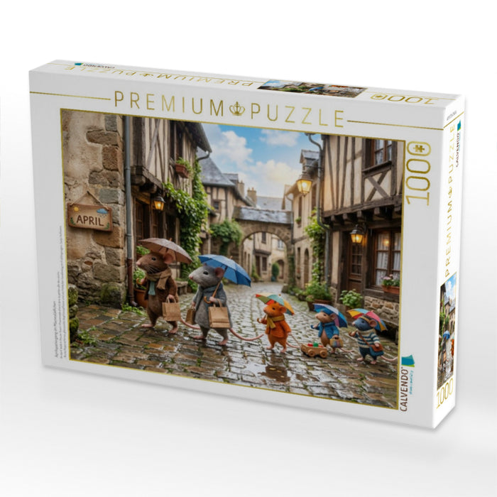 Aprilspaziergang im Mäusestädtchen - CALVENDO Foto-Puzzle'