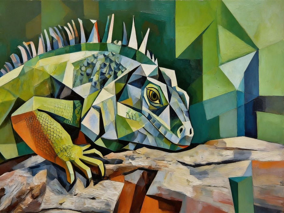 Grüner Leguan - CALVENDO Foto-Puzzle'
