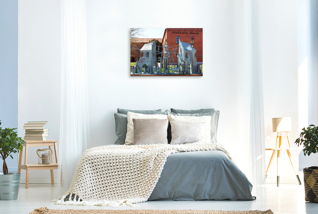 Premium Textil-Leinwand Stendal, "Roland 1525"