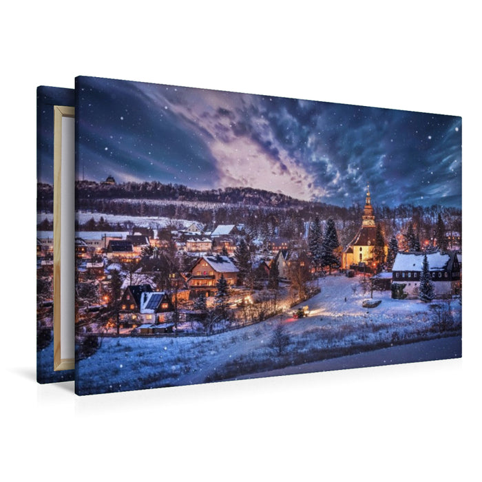 Premium Textil-Leinwand Weihnachten in Seiffen