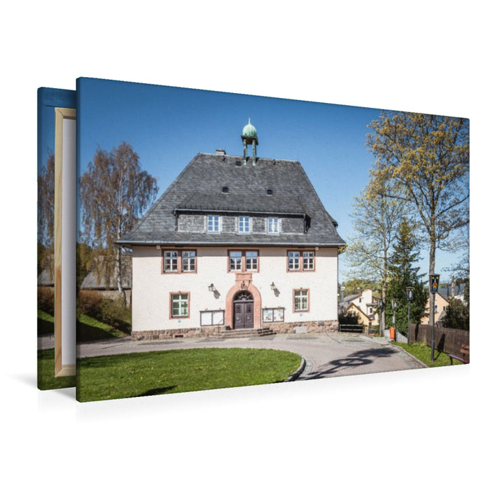 Premium Textil-Leinwand Das rathaus Seiffem