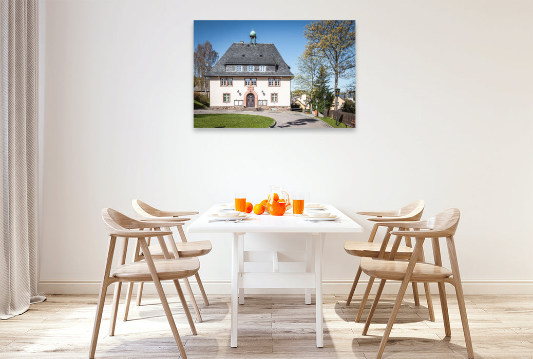 Premium Textil-Leinwand Das rathaus Seiffem