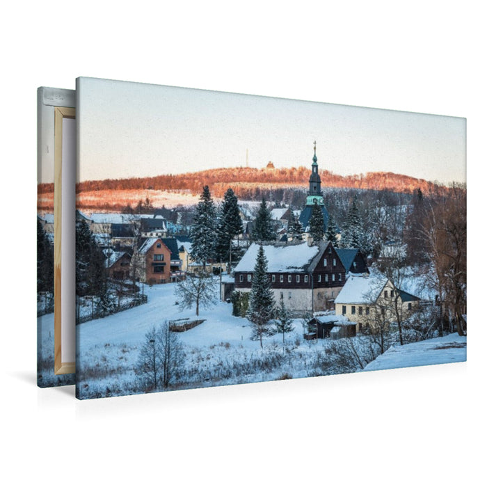 Premium Textil-Leinwand Blick von der Erzalm