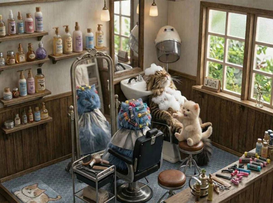 Wellness-Tag im Katzensalon - CALVENDO Foto-Puzzle'