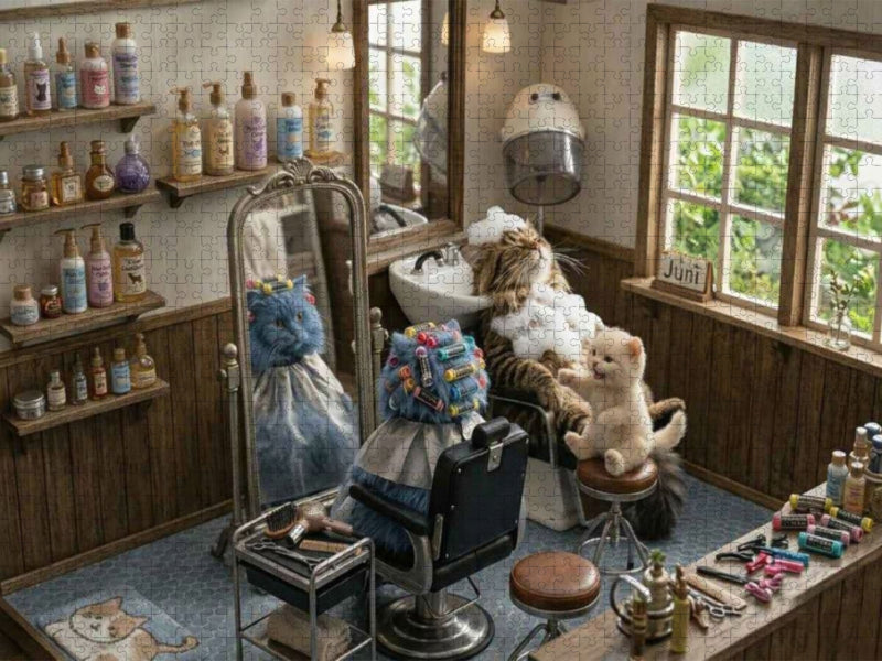 Wellness-Tag im Katzensalon - CALVENDO Foto-Puzzle'