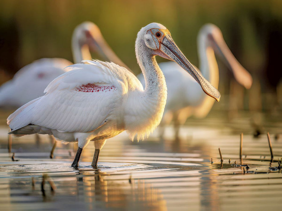 Löffelreiher – weil gewöhnlich langweilig ist. - CALVENDO Foto-Puzzle'