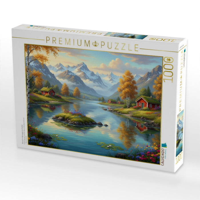 Besuch in Norwegen im Herbst - CALVENDO Foto-Puzzle'
