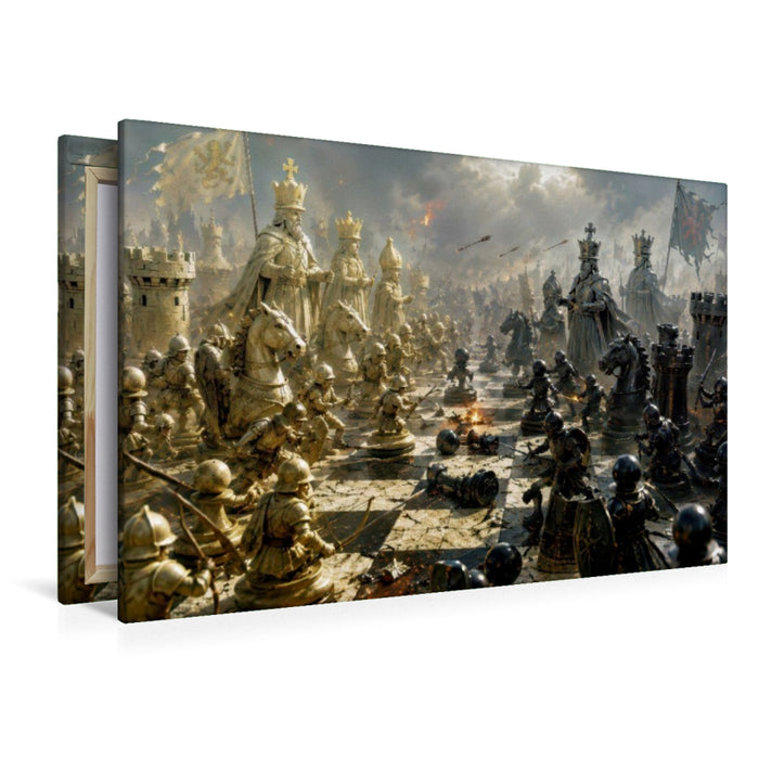 Premium Textil-Leinwand Schach. Matt. Mehr braucht’s nicht.