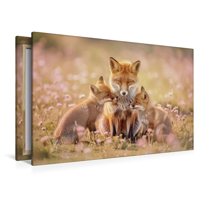 Premium Textil-Leinwand Wo Landwirtschaft und Natur zusammenarbeiten.