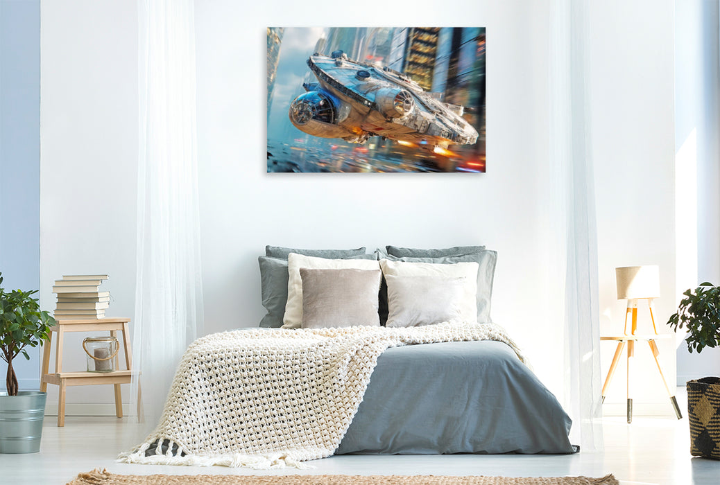 Premium Textil-Leinwand Viel Abenteuer im Kosmos