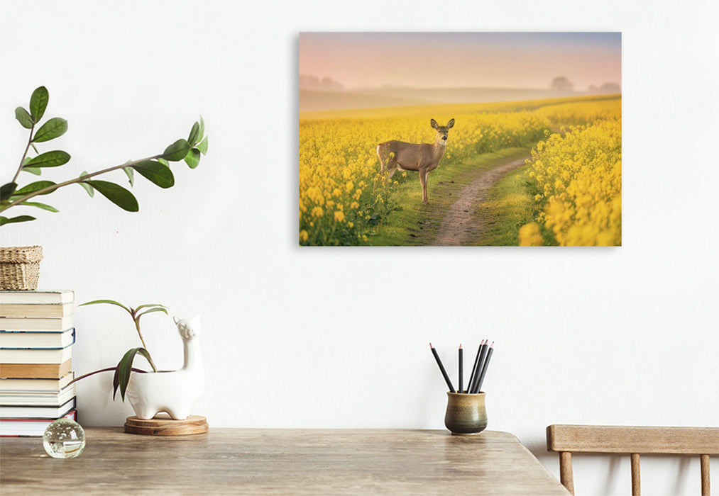 Premium Textil-Leinwand Felder voller Leben – Geschichten, die die Natur schreibt.