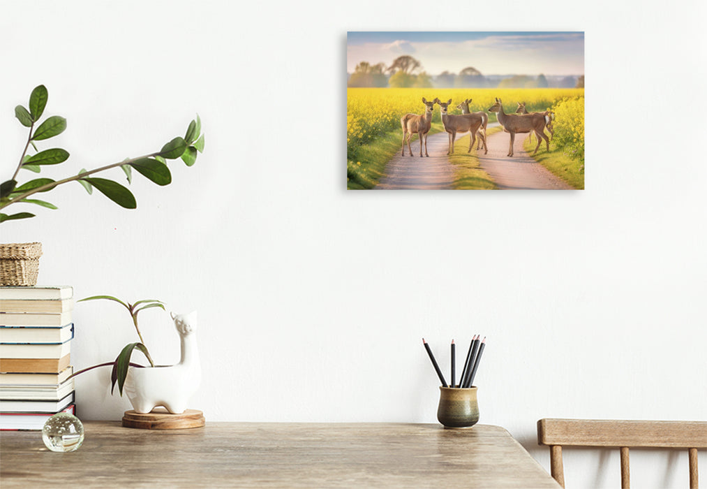 Premium Textil-Leinwand Ein Motiv aus dem Kalender Zwischen den Feldern