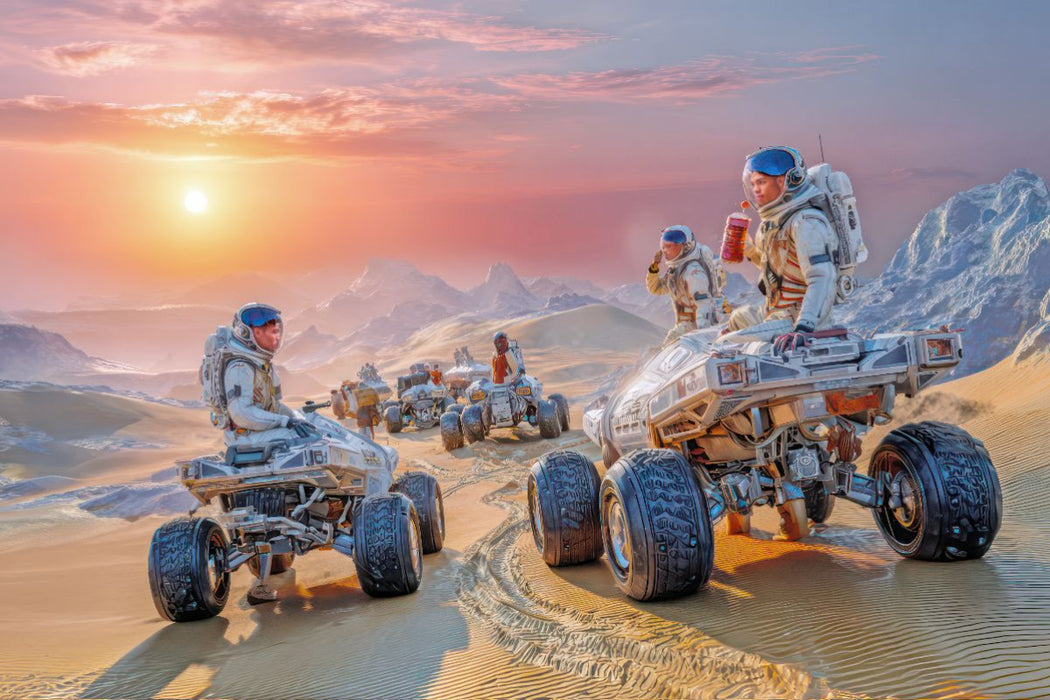 Premium Textil-Leinwand Viele Abenteuer im Kosmos