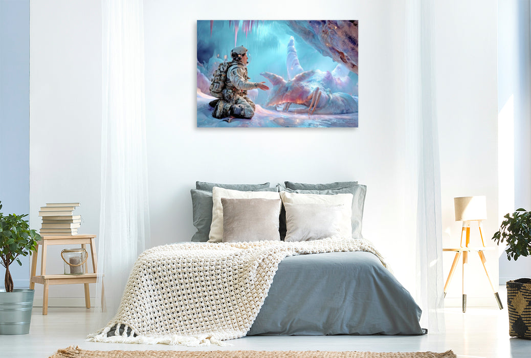 Premium Textil-Leinwand Viele Abenteuer im Kosmos