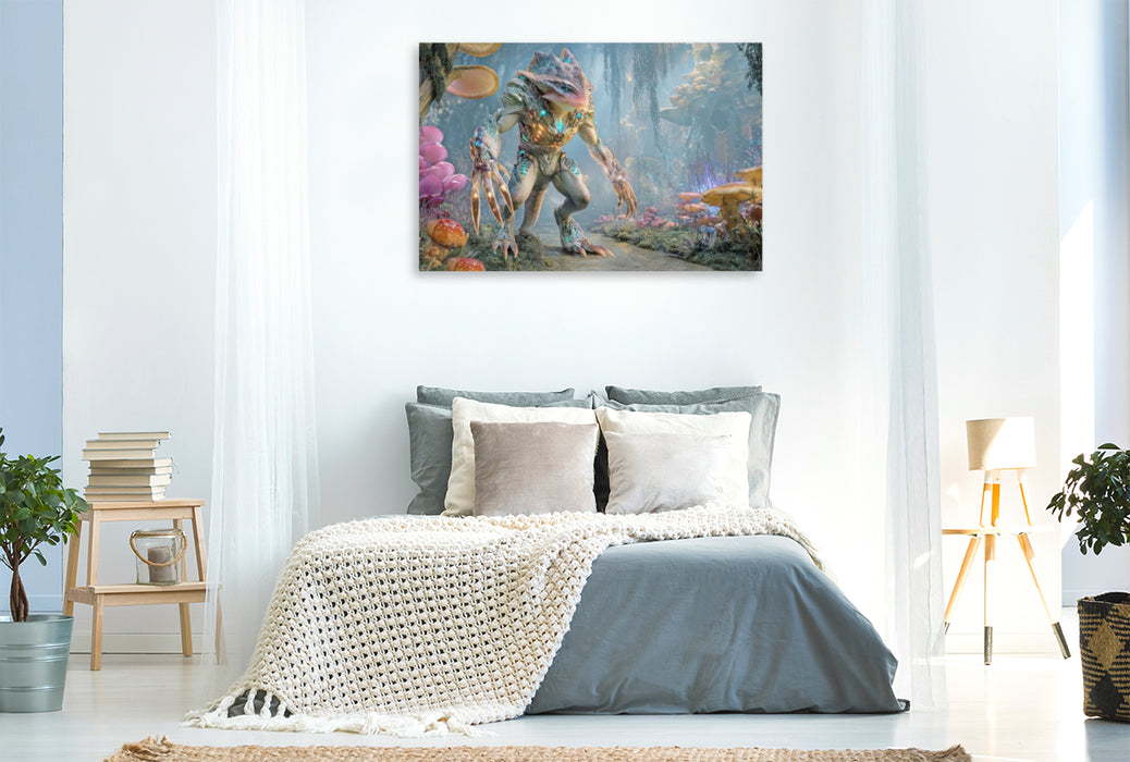 Premium Textil-Leinwand Viele Abenteuer im Kosmos