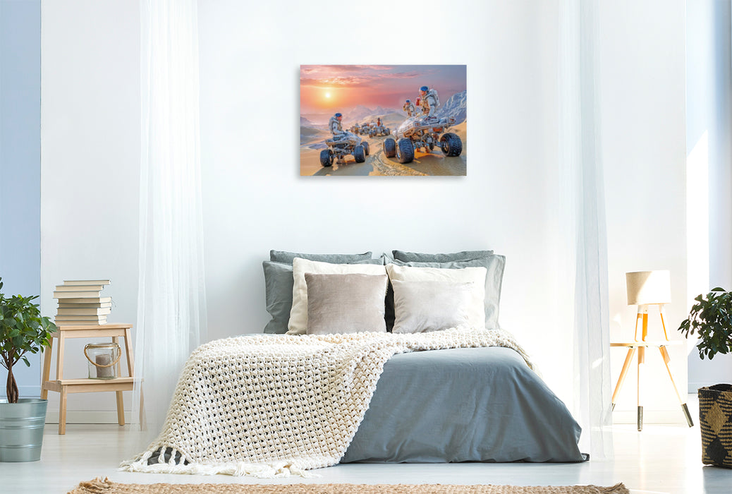 Premium Textil-Leinwand Viele Abenteuer im Kosmos