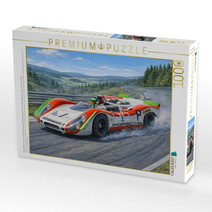Beim 1000-km-Rennen auf dem Nürburgring 1969 siegten Jo Siffert und Brian Redman mit ihrem Porsche 908/02. - CALVENDO Foto-Puzzle'