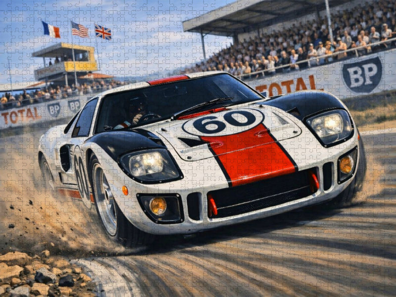 Ford GT40 in Le Mans 1966 - CALVENDO Foto-Puzzle'