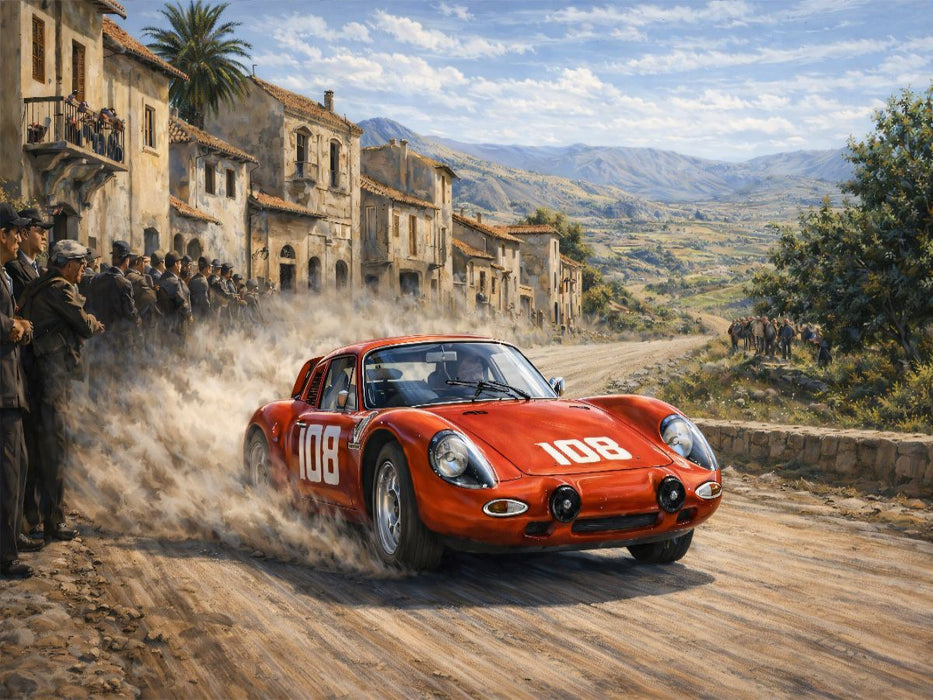 Bei der Targa Florio 1962 ließ der dritte Platz des Porsche 718 GTR aufhorchen. - CALVENDO Foto-Puzzle'
