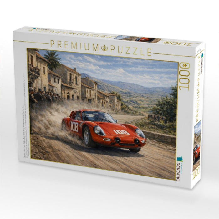 Bei der Targa Florio 1962 ließ der dritte Platz des Porsche 718 GTR aufhorchen. - CALVENDO Foto-Puzzle'