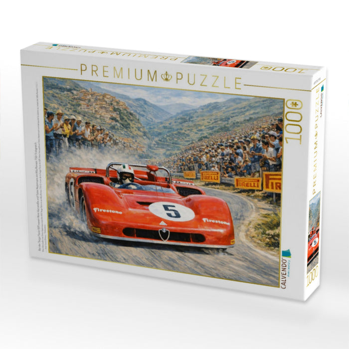 Bei der Targa Florio 1971 waren Nino Vaccarella und Toine Hezemans im Alfa Romeo T33/3 siegreich. - CALVENDO Foto-Puzzle'