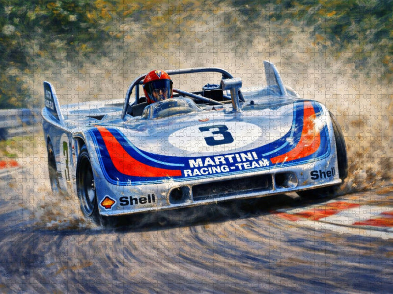 Beim 1000-km-Rennen auf dem Nürburgring 1971 siegten Vic Elford und Gérard Larrousse - CALVENDO Foto-Puzzle'