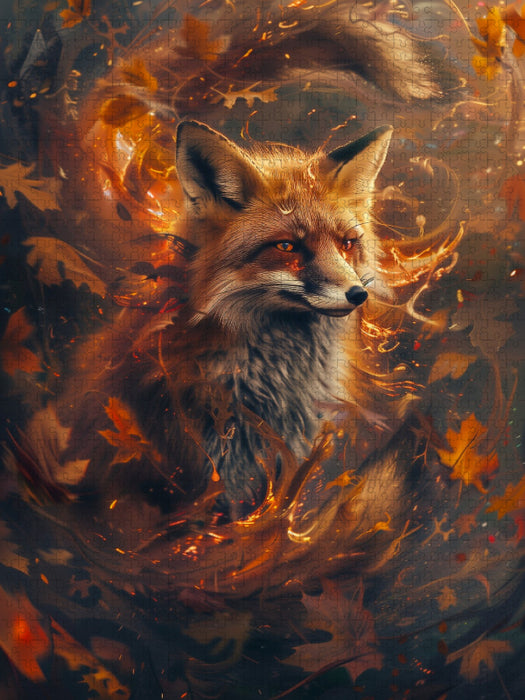 Herbstfuchs - CALVENDO Foto-Puzzle'