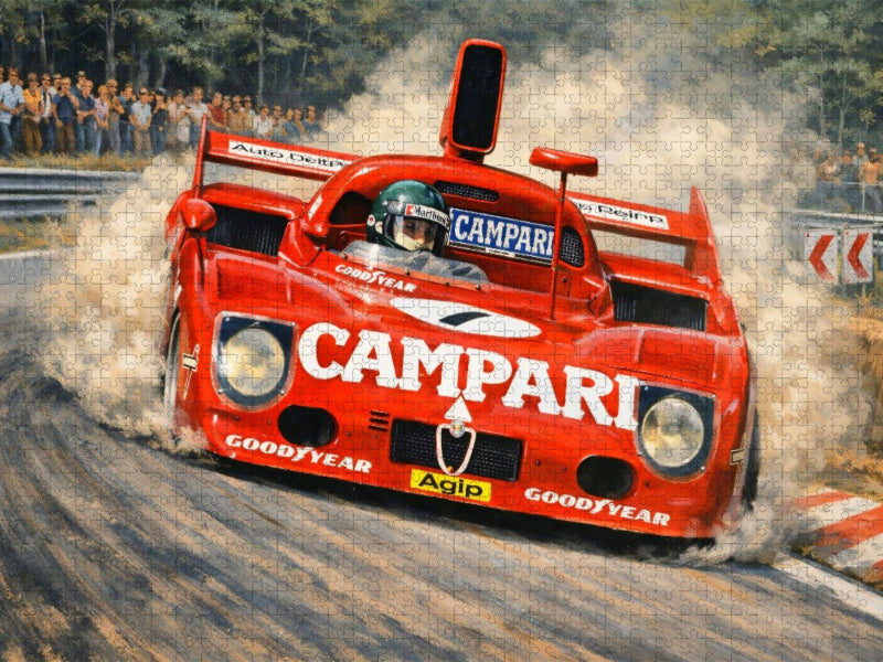 1000-km-Rennen auf dem Nürburgring 1975 - Sieg für Jacques Laffite und Arturo Merzario im Alfa Romeo T33/TT/12. - CALVENDO Foto-Puzzle'