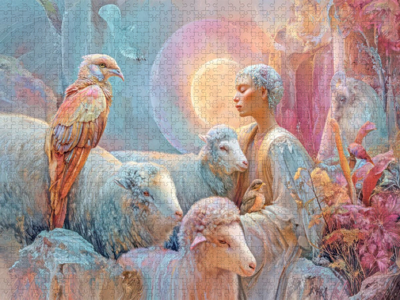 Traumhafte Welt in Balance mit Mensch und Tier - CALVENDO Foto-Puzzle'