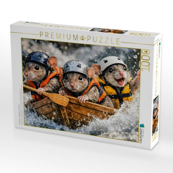 Flusspfoten - Raftingspass der Mäuse - CALVENDO Foto-Puzzle'