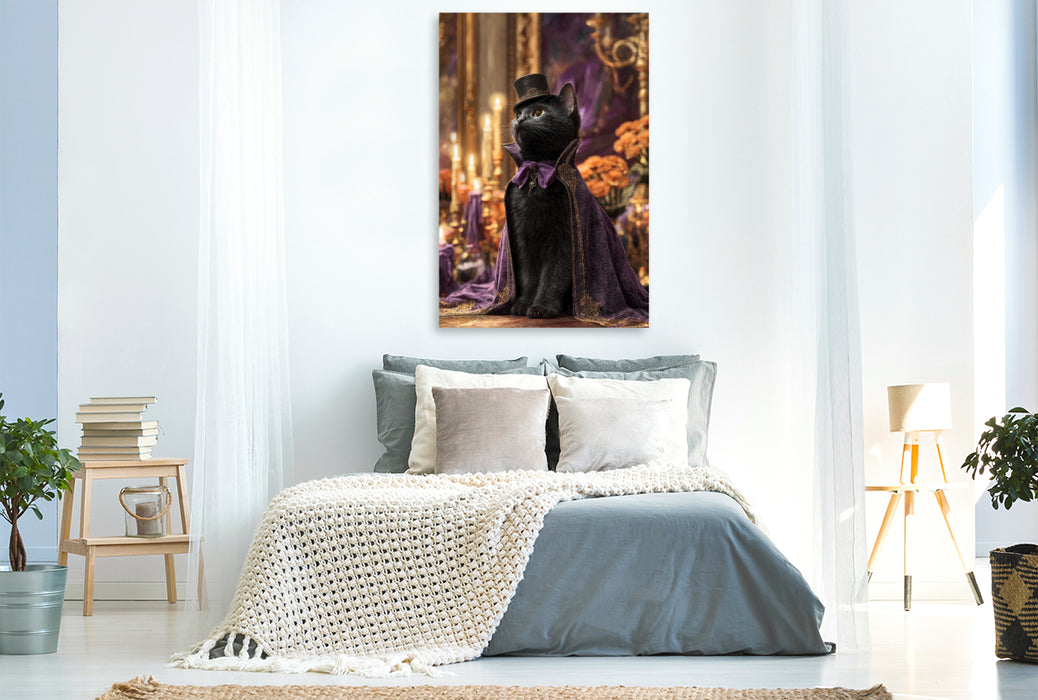 Premium Textil-Leinwand Schnurr mit Stil