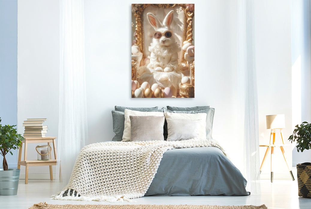 Premium Textil-Leinwand Hopp oder top