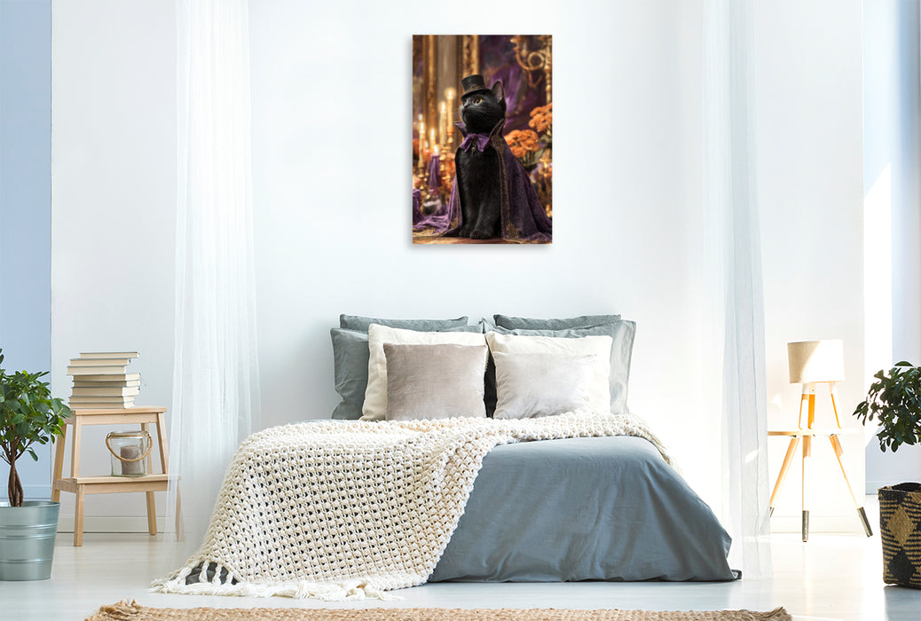 Premium Textil-Leinwand Schnurr mit Stil