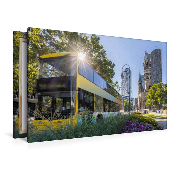 Premium Textil-Leinwand Faszinierender Berlin-Moment in der City-West