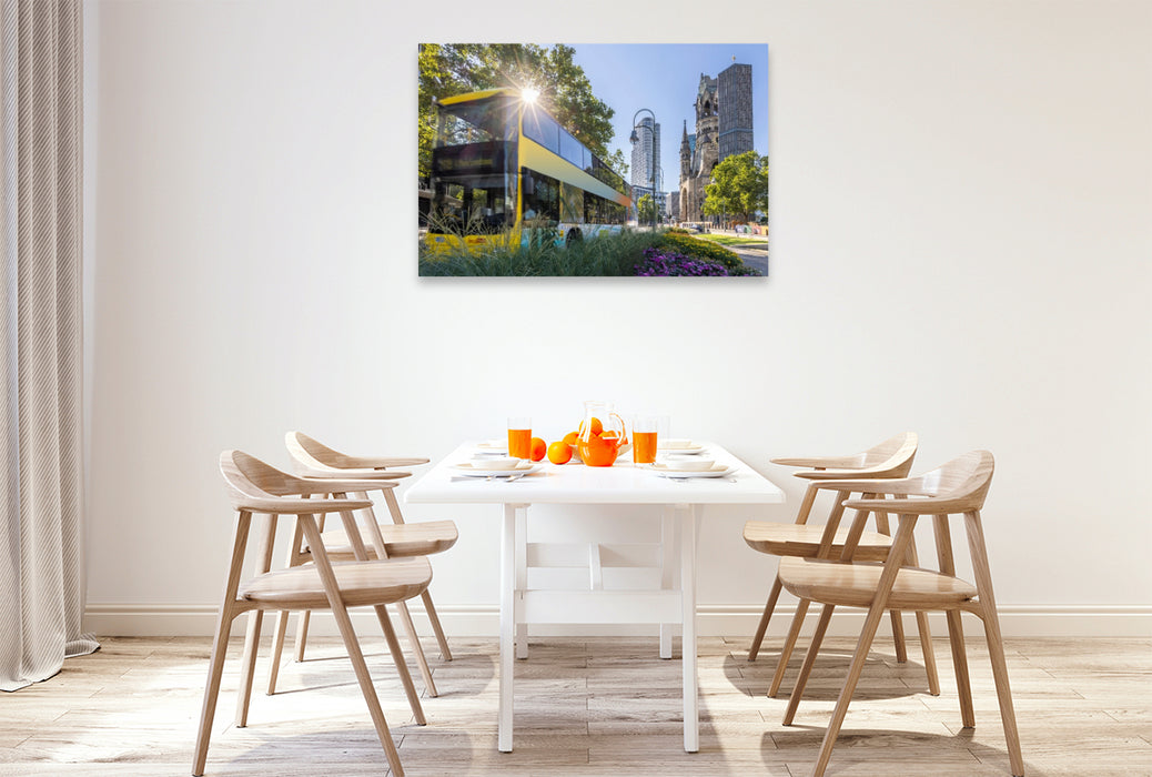 Premium Textil-Leinwand Faszinierender Berlin-Moment in der City-West