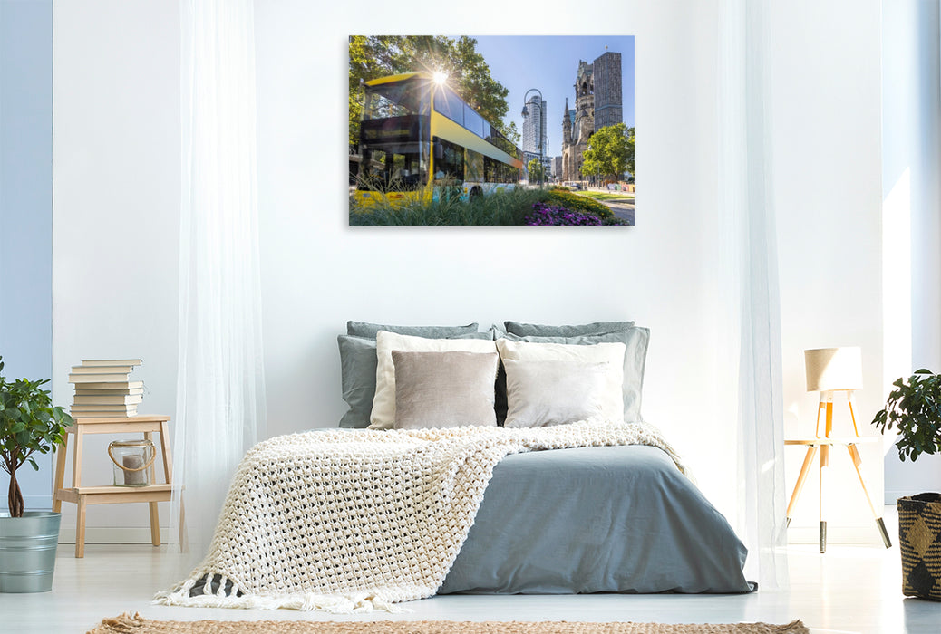 Premium Textil-Leinwand Faszinierender Berlin-Moment in der City-West