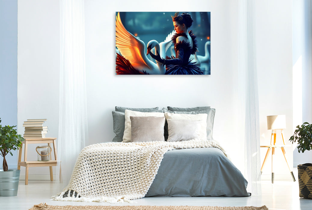 Premium Textil-Leinwand Finstere Eleganz