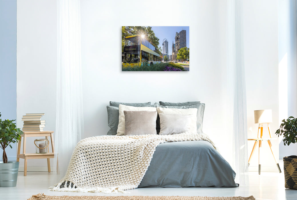 Premium Textil-Leinwand Faszinierender Berlin-Moment in der City-West