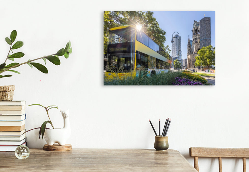 Premium Textil-Leinwand Faszinierender Berlin-Moment in der City-West