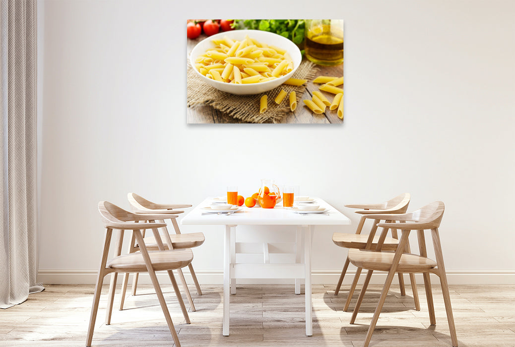 Premium Textil-Leinwand Penne rigate