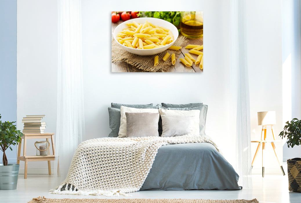Premium Textil-Leinwand Penne rigate