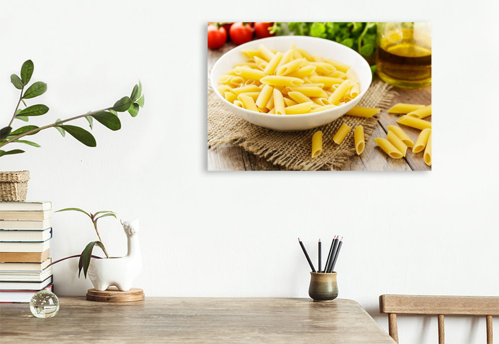 Premium Textil-Leinwand Penne rigate