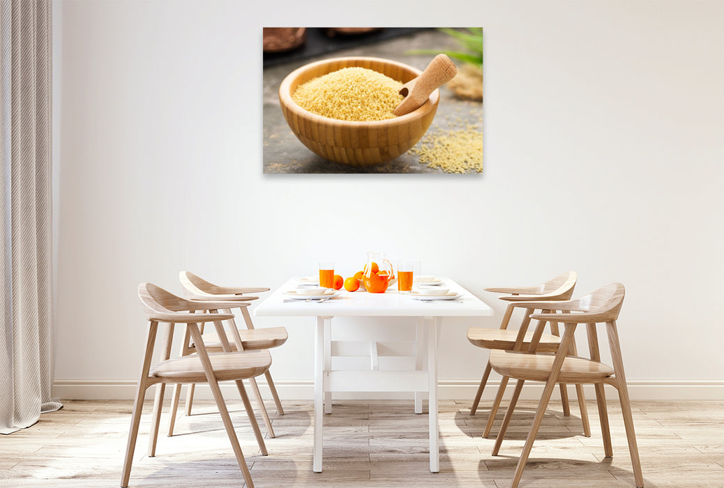 Premium Textil-Leinwand Couscous