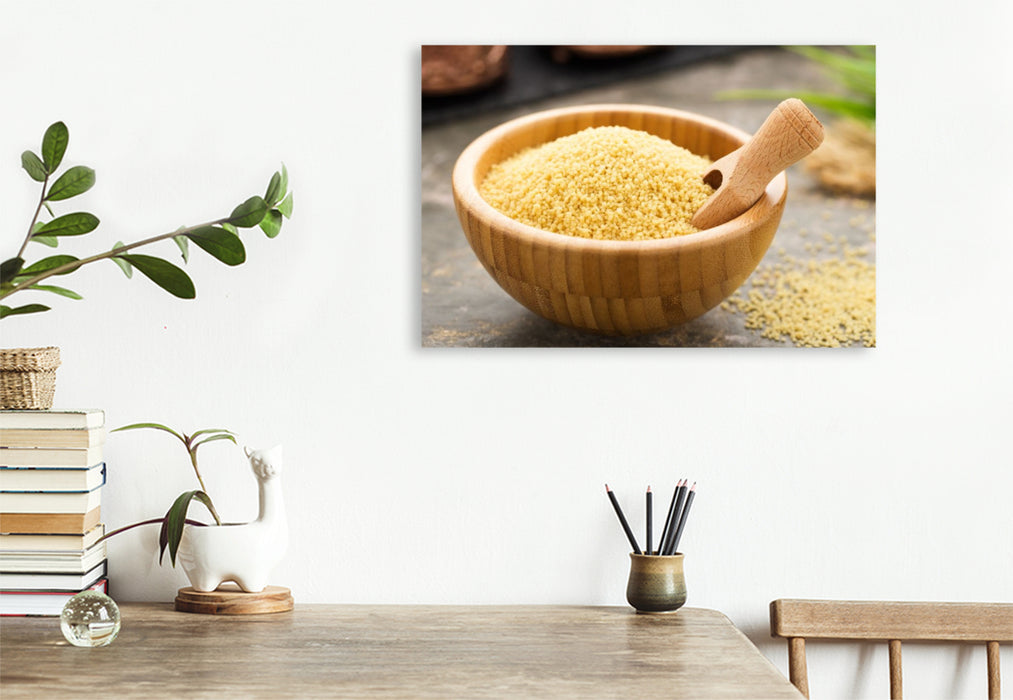 Premium Textil-Leinwand Couscous