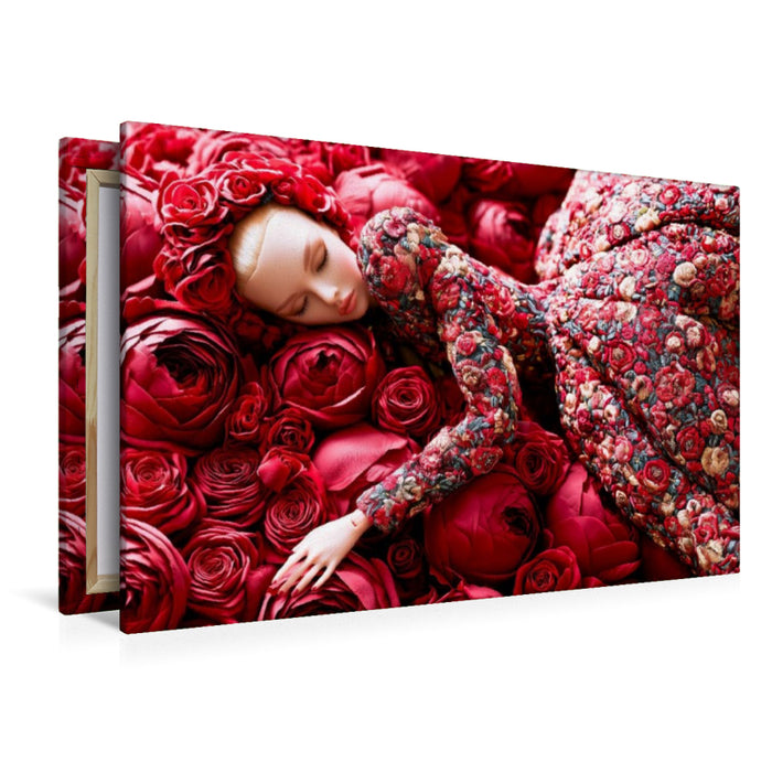Premium Textil-Leinwand Rosenkönigin