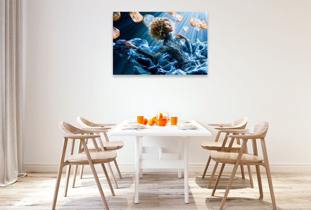 Premium Textil-Leinwand Meereszauberin