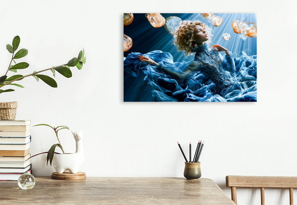 Premium Textil-Leinwand Meereszauberin